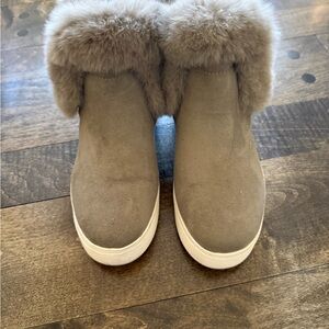 Women's Fur-Lined Suede Ankle Boots